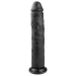 Easytoys - голям дилдо с вендуза - 28,5 см - черен