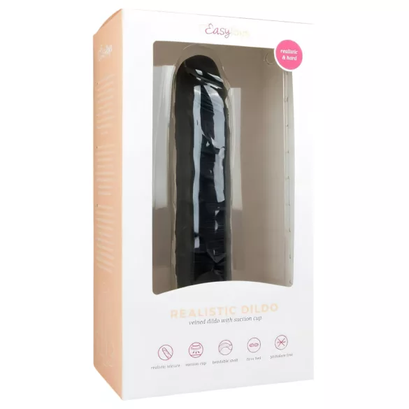 Easytoys - голям дилдо с вендуза - 28,5 см - черен