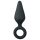 Еasytoys Pointy Plug - анален плъг с пръстен - среден размер (черен)