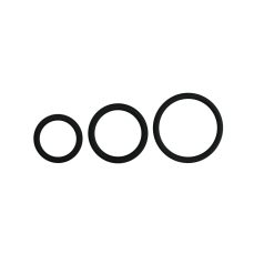   Easytoys - комплект силиконови пенис пръстени - 3 броя - черни