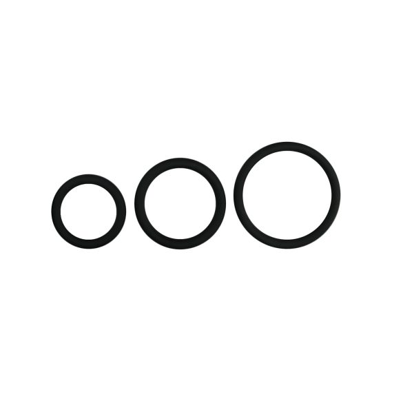 Easytoys - силиконов комплект пенис рингове - 3 части (черен)