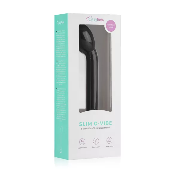 Easytoys - вибратор за G-точка - тънък - черен