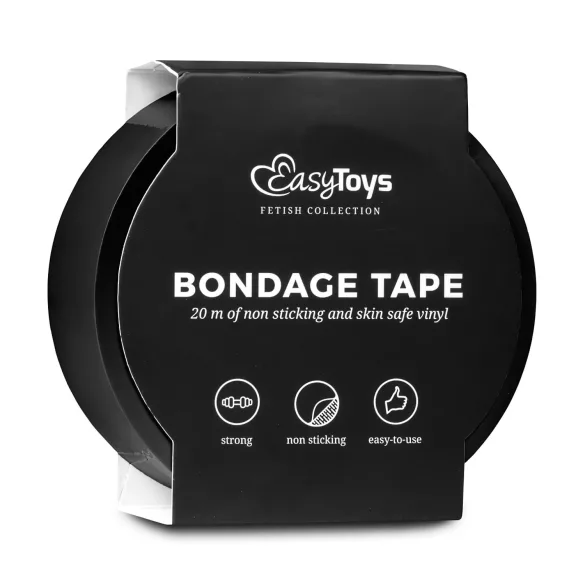 Easytoys - бондаж лента - черна - 20 м