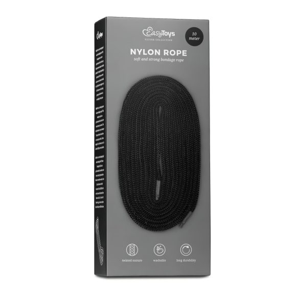 Easytoys - бондаж въже - 10 метра - черно