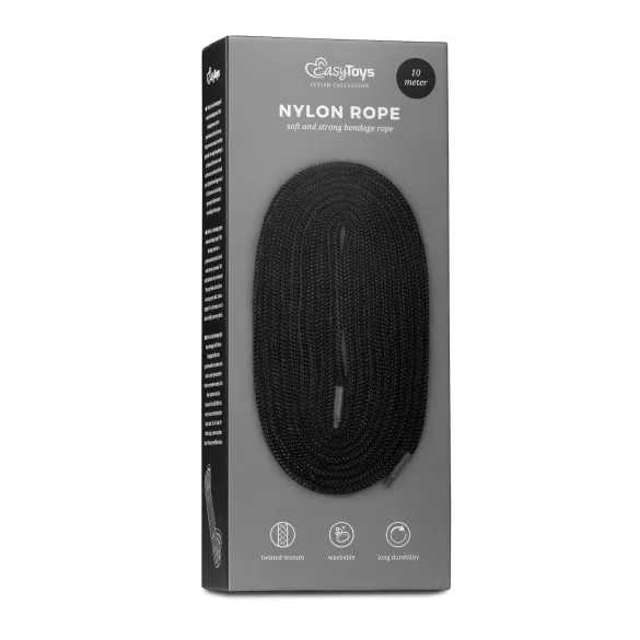 Easytoys Rope - въже за бондаж (10 m, черно)