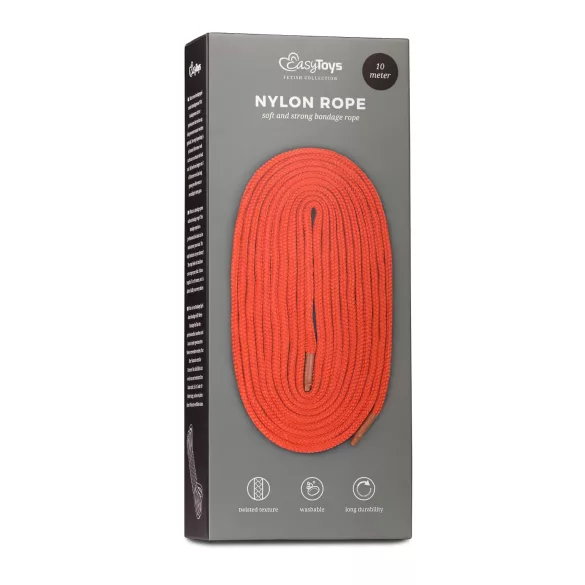 Easytoys Rope - въже за бондаж (10 м, червено)