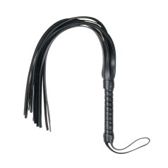   Easytoys Flogger - мека изкуствена кожена камшик (черна)