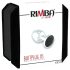 Rimba XS - черно метално анално топче с камъни (сребърно)