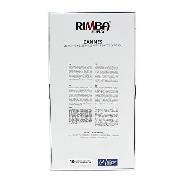 Rimba Cannes - вибриращо яйце с радиоуправление и акумулатор - лилаво