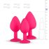 Easytoys Diamond - комплект анални плъгове (розови)