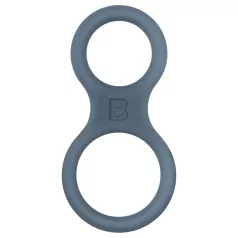   Boners Classic - пенис и тестис ринг - сив силикон
