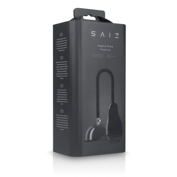 Saiz Premium - автоматична вагинална помпа (прозрачна-черна)