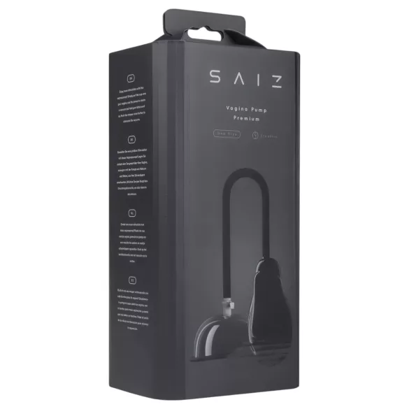 Saiz Premium - автоматична помпа за вагина - прозрачно-черна