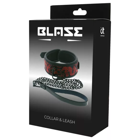 Dreamtoys Blaze - комплект нашийник и повод (червен)
