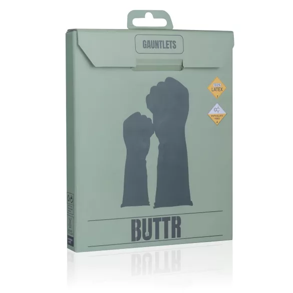BUTTR - латексови ръкавици за фистинг - черни