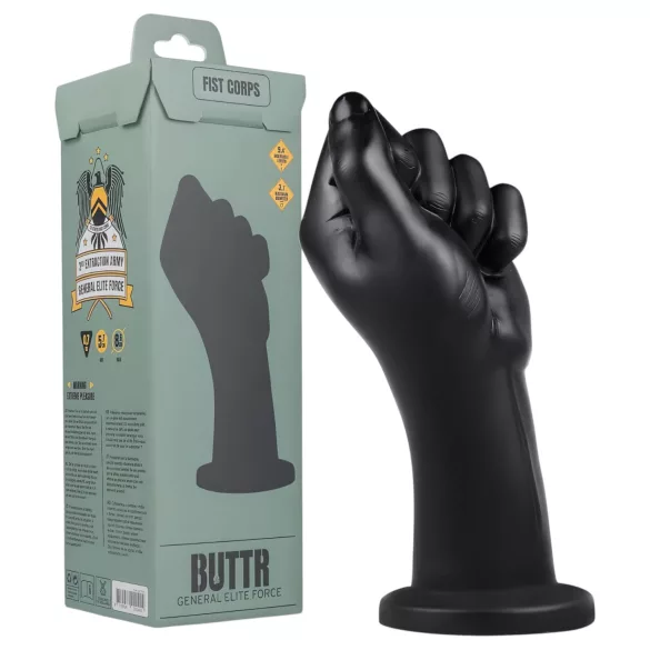 BUTTR - фистинг дилдо - черен