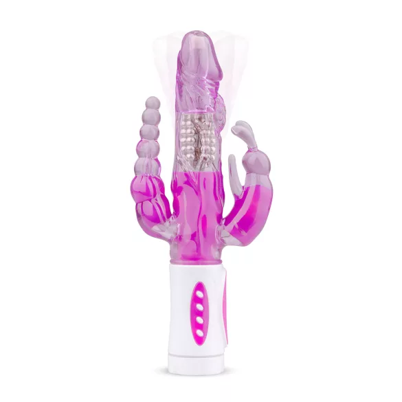 Easytoys Raving Rabbit - вибратор с 3 накрайника (розов)
