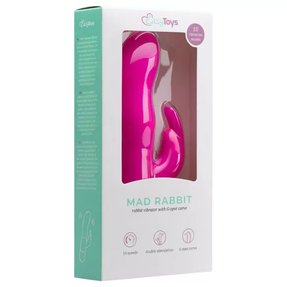 Easytoys Mad Rabbit - вибратор за клитор с ушички - розов