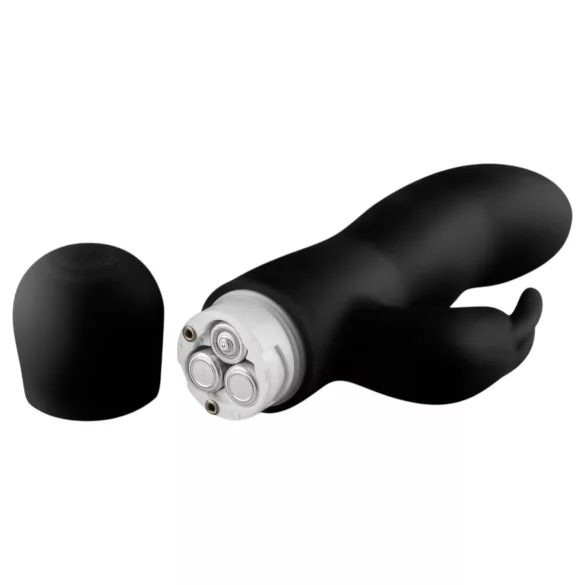 Easytoys Mad Rabbit - вибратор за G-точка с клиторен стимулатор - черен