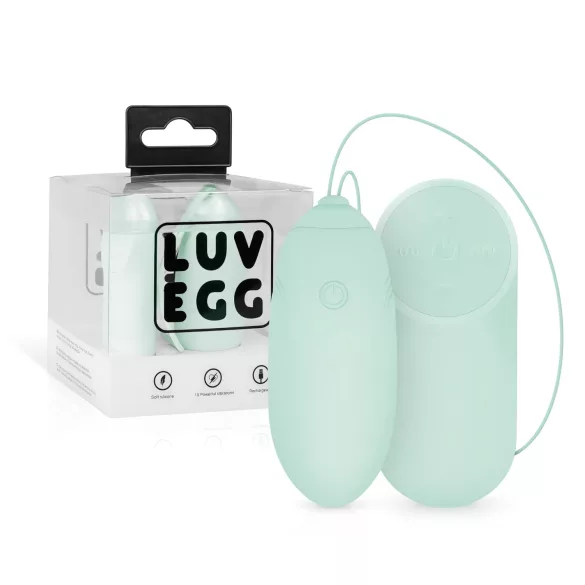 LUV EGG - вибриращо яйце с дистанционно и акумулатор - зелено