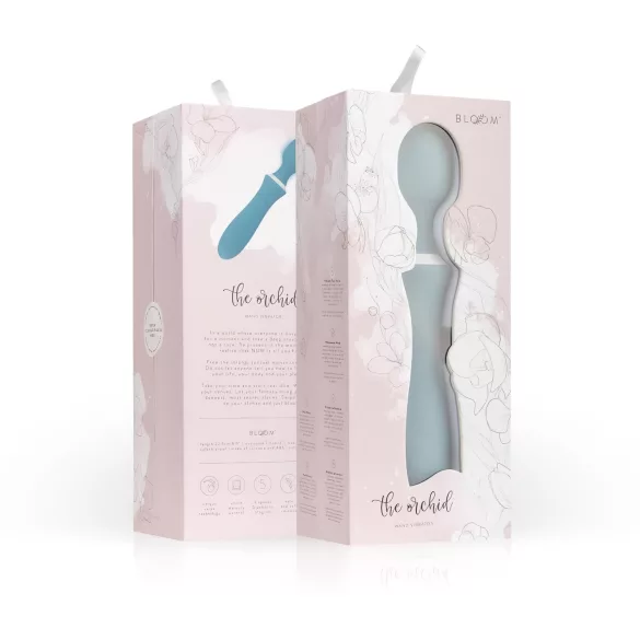 Bloom Orchid Wand - акумулаторен масажен вибратор - тюркоаз