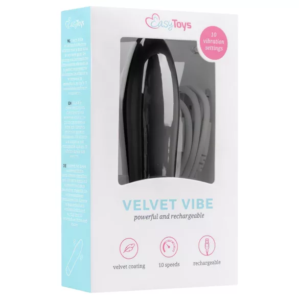Easytoys - вибратор масажор с акумулатор - черен Velvet Vibe