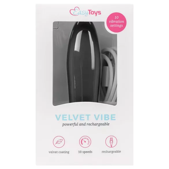 Easytoys - вибратор масажор с акумулатор - черен Velvet Vibe