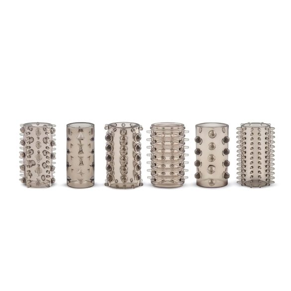 Easytoys - комплект пенис ръкави - сив - 6 броя