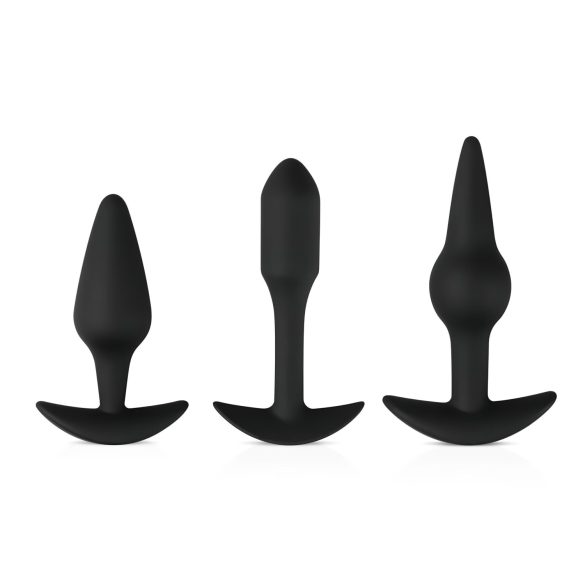 Easytoys Комплект за удоволствие - разнообразен анален плъг комплект (черен)
