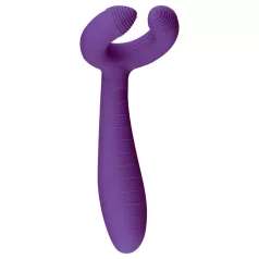   Easytoys - вибратор за двойки - акумулаторен, водоустойчив - лилав