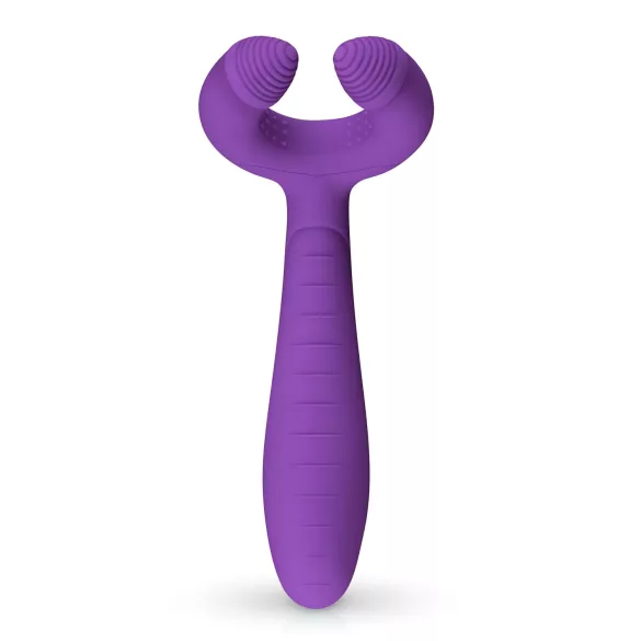 Easytoys - вибратор за двойки - акумулаторен, водоустойчив - лилав