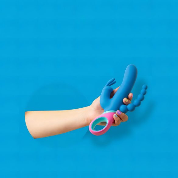 PMV20 Vice Double - въртящ се троен вибратор - син