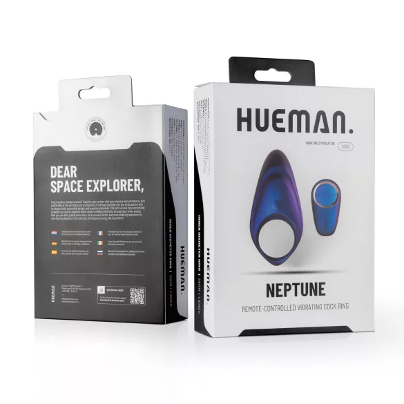 Hueman Neptune - водоустойчив вибриращ пенис ринг - лилав