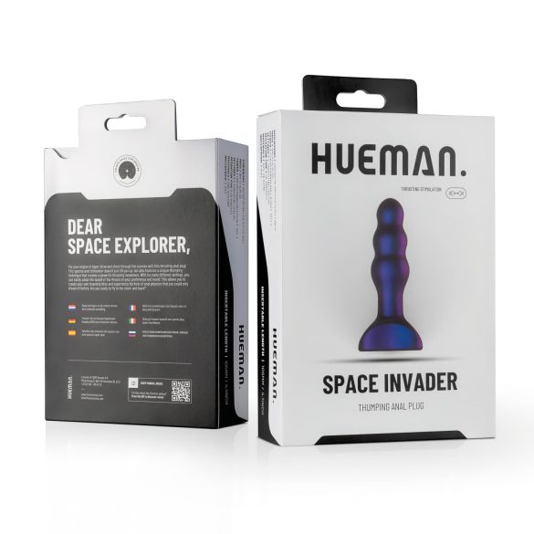 Hueman Space Inveder - анален вибратор с акумулатор, водоустойчив, лилав