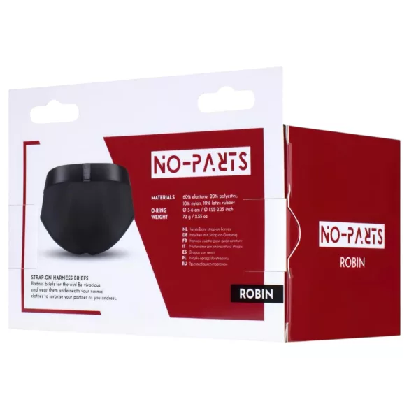 No-Parts Robin - страпон бикини - черни - S