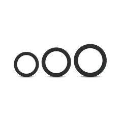   Easytoys - комплект пенис пръстени - 3 броя - черни