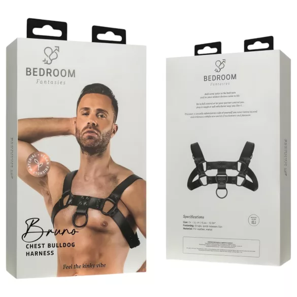 Bedroom Fantasies Bruno - дамска еротична горна дреха - черна - S-XL