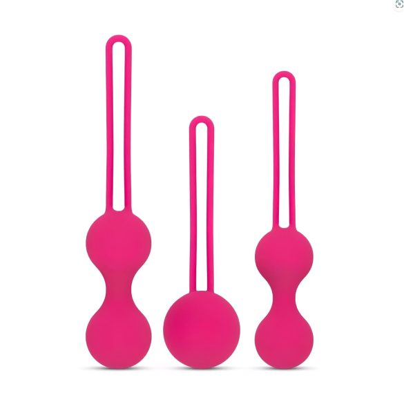 Комплект „Easytoys LoveBalls“ - 3 части геиша топки (розово)