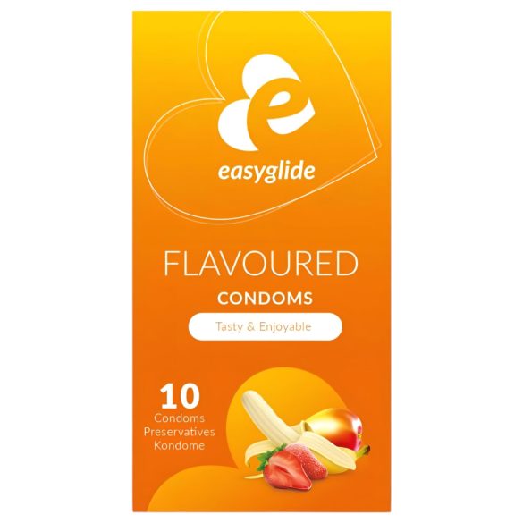 EasyGlide Flavoured - плодови ароматни презервативи (10 бр.)