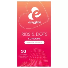   EasyGlide - презервативи с точки и релеф - 10 броя