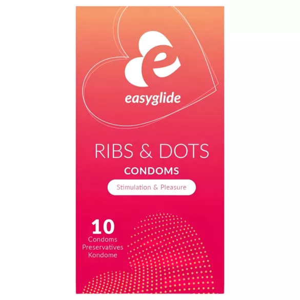 EasyGlide - презервативи с точки и релеф - 10 броя