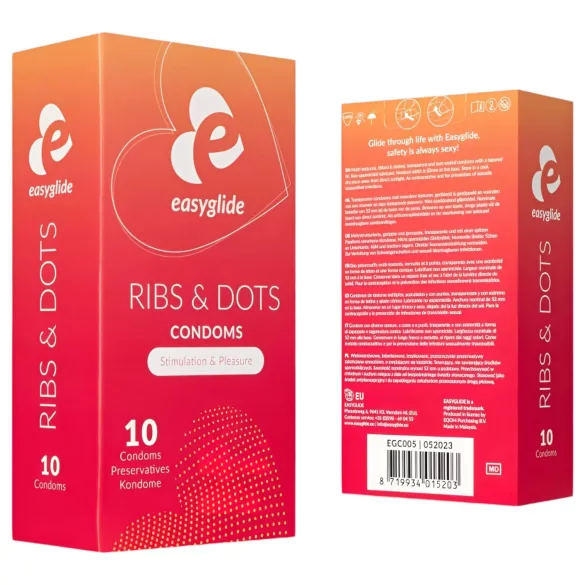 EasyGlide - презервативи с точки и релеф - 10 броя