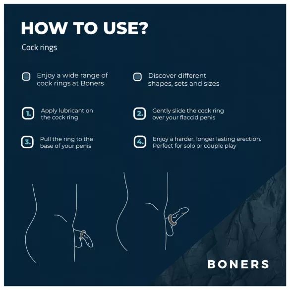 Boners Ergo - пенис пръстен - силиконов - сив