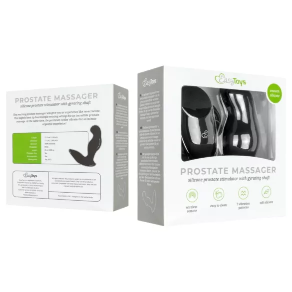 Easytoys Anal Collection - анален вибратор с дистанционно - черен