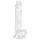 EasyToys - дилдо с тестиси - 17см - прозрачен