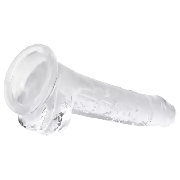 EasyToys - дилдо с тестиси - 17см - прозрачен