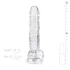 EasyToys - дилдо с тестиси - 17см - прозрачен
