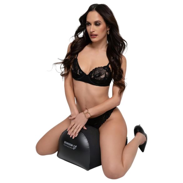 Bedroom Fantasies - надуваема секс възглавница с държач за вибратор - черна