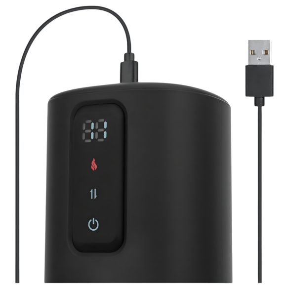 CRUIZR CX11 - мъжки мастурбатор със затопляне и стягащ ефект - черен