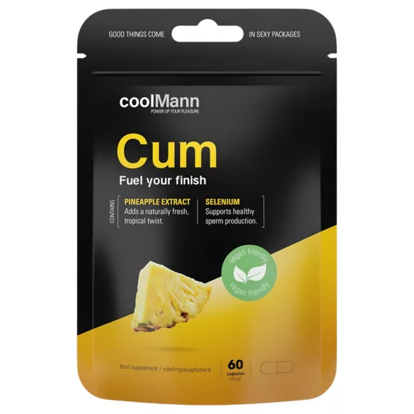 CoolMann Cum - хранителна добавка капсули за мъже с ананас (60 бр.)
